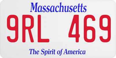 MA license plate 9RL469