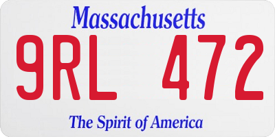 MA license plate 9RL472