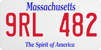 MA license plate 9RL482