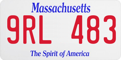 MA license plate 9RL483