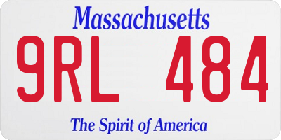 MA license plate 9RL484
