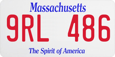 MA license plate 9RL486