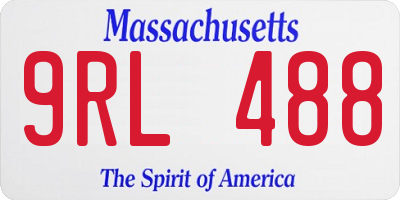 MA license plate 9RL488