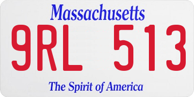 MA license plate 9RL513
