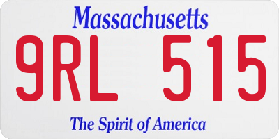 MA license plate 9RL515
