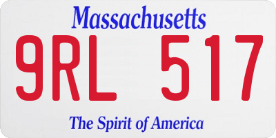 MA license plate 9RL517