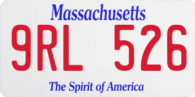 MA license plate 9RL526