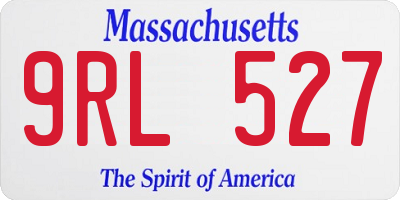 MA license plate 9RL527