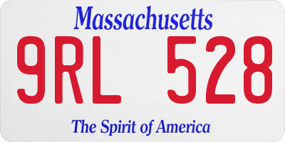 MA license plate 9RL528