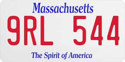 MA license plate 9RL544