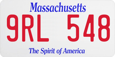 MA license plate 9RL548