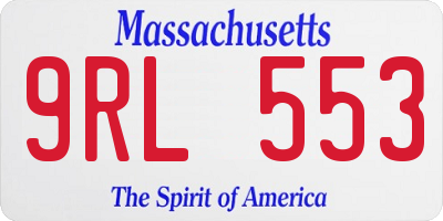 MA license plate 9RL553