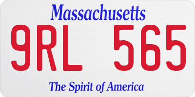 MA license plate 9RL565