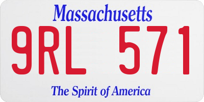 MA license plate 9RL571