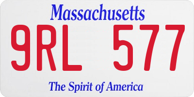 MA license plate 9RL577