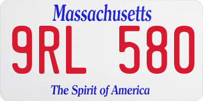 MA license plate 9RL580