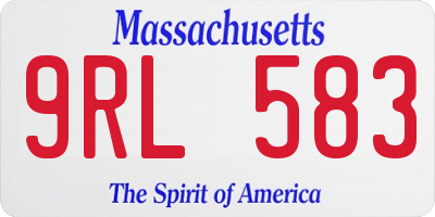 MA license plate 9RL583