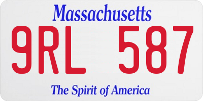 MA license plate 9RL587