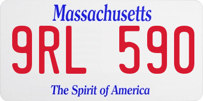 MA license plate 9RL590