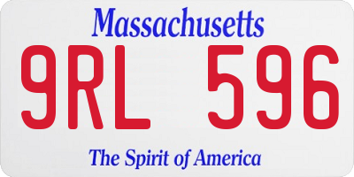 MA license plate 9RL596