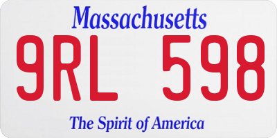 MA license plate 9RL598