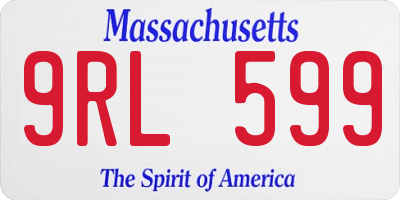 MA license plate 9RL599