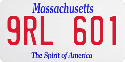 MA license plate 9RL601