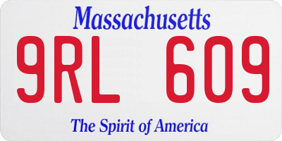 MA license plate 9RL609