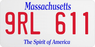 MA license plate 9RL611