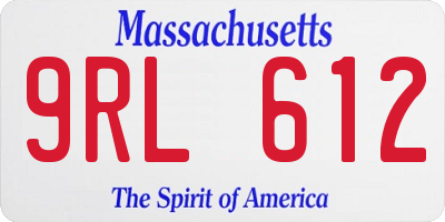MA license plate 9RL612