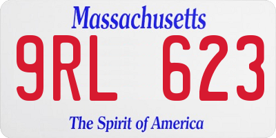 MA license plate 9RL623