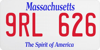 MA license plate 9RL626