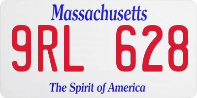 MA license plate 9RL628