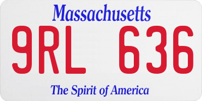 MA license plate 9RL636