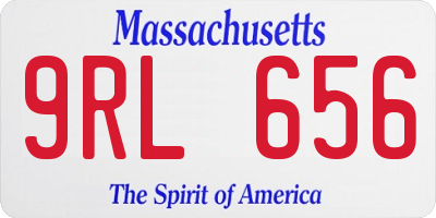 MA license plate 9RL656