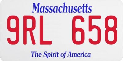 MA license plate 9RL658