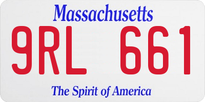 MA license plate 9RL661