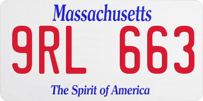MA license plate 9RL663