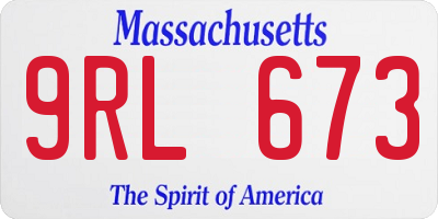 MA license plate 9RL673