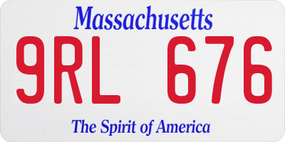 MA license plate 9RL676