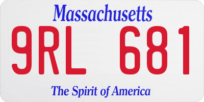 MA license plate 9RL681