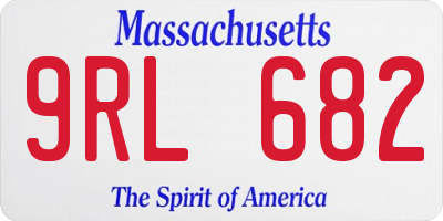 MA license plate 9RL682