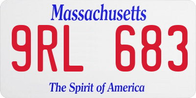 MA license plate 9RL683