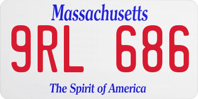 MA license plate 9RL686