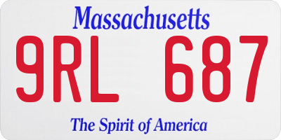 MA license plate 9RL687