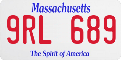 MA license plate 9RL689