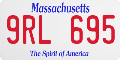 MA license plate 9RL695