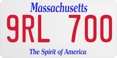 MA license plate 9RL700