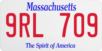 MA license plate 9RL709