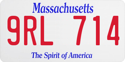 MA license plate 9RL714